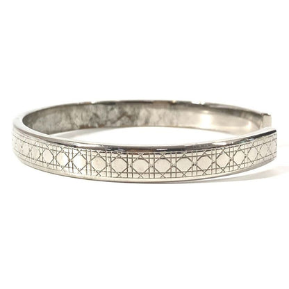 Dior Bracelet Cannage Logo Metal Silver