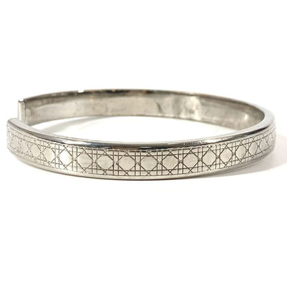 Dior Bracelet Cannage Logo Metal Silver