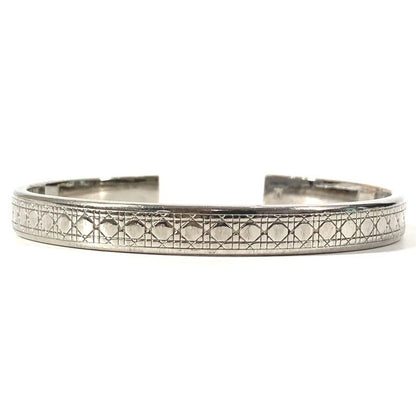Dior Bracelet Cannage Logo Metal Silver