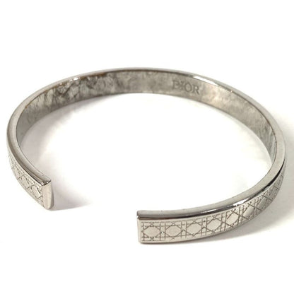 Dior Bracelet Cannage Logo Metal Silver
