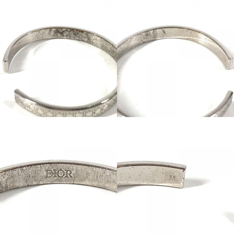 Dior Bracelet Cannage Logo Metal Silver