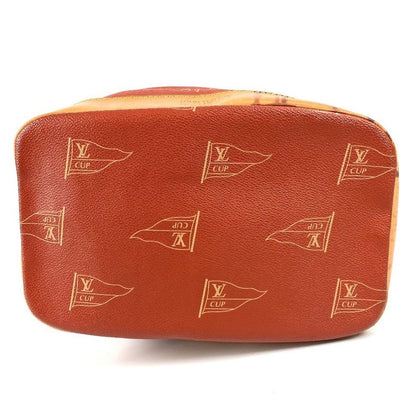 Louis Vuitton Shoulder Bag Saint-Tropez Leather Canvas Abogany Orange