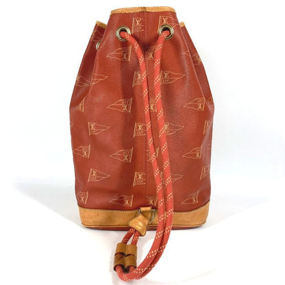 Louis Vuitton Shoulder Bag Saint-tropez Leather Canvas Abogany Orange