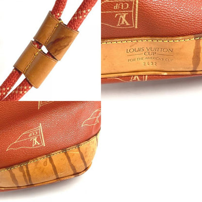 Louis Vuitton Shoulder Bag Saint-tropez Leather Canvas Abogany Orange