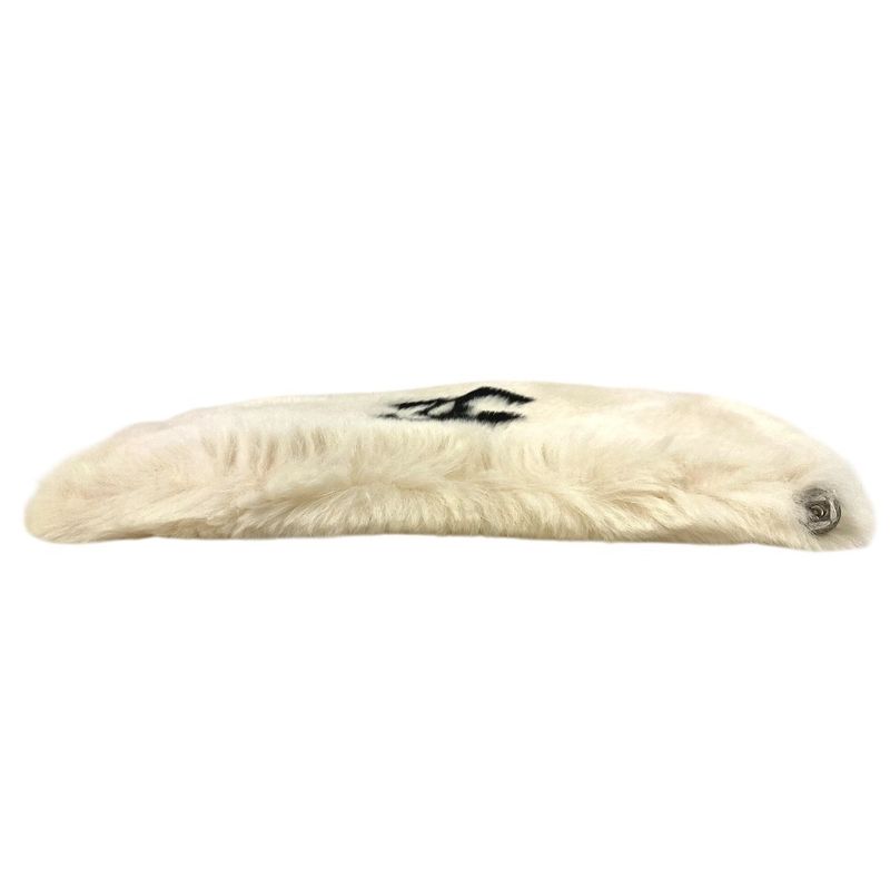 Chanel Bracelet CC Coco Mark Logo Fur Rabbit Black