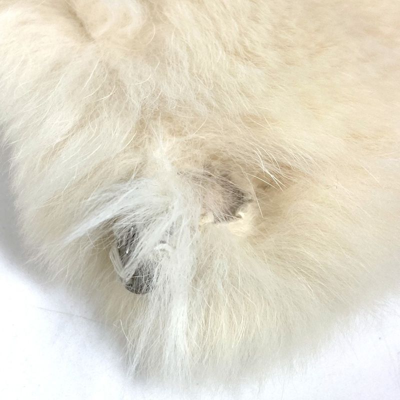 Chanel Bracelet CC Coco Mark Logo Fur Rabbit Black