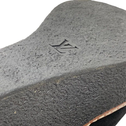 Louis Vuitton Monogram Boots Short Boots Lace Up Wedge Sole Suede Nylon Black