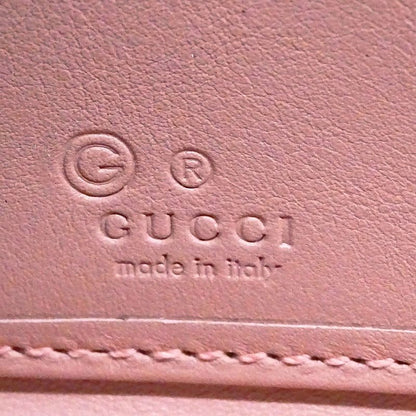 Gucci Wallet Long Microshima Leather Pink Round