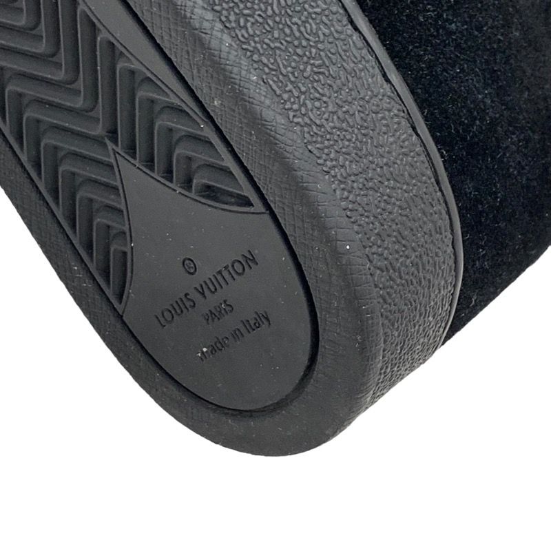 Louis Vuitton Snowdrop Line Monogram Short Boots Mouton Boots Folded Suede Black