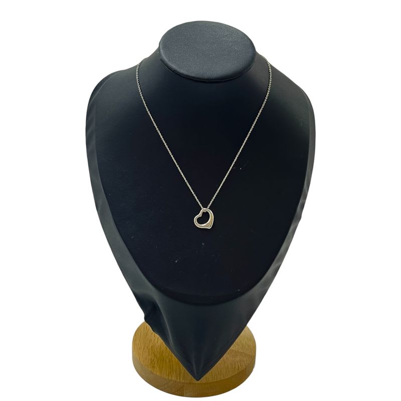 Tiffany & Co Open Heart Elsa Peretti Necklace Women's 925