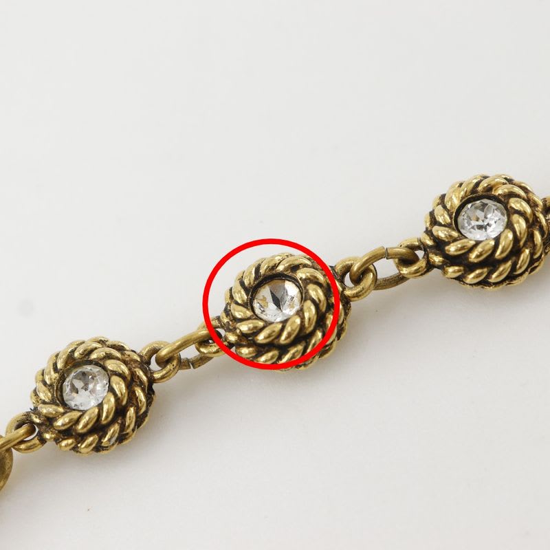 Chanel Chain Belt Vintage Gold Plated Rhinestone
