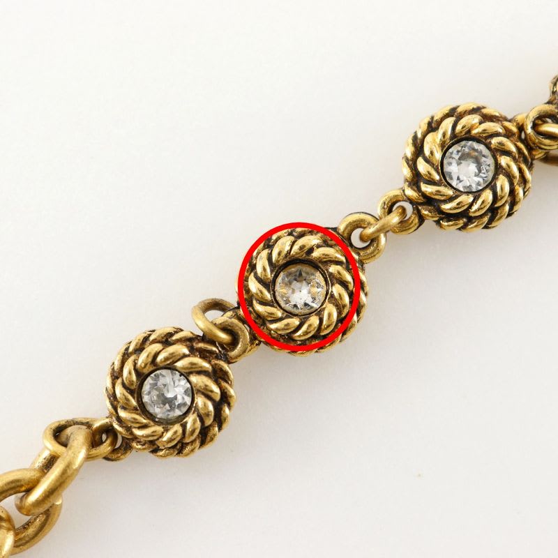 Chanel Chain Belt Vintage Gold Plated Rhinestone