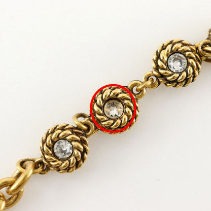 Chanel Chain Belt Vintage Gold Plated Rhinestone