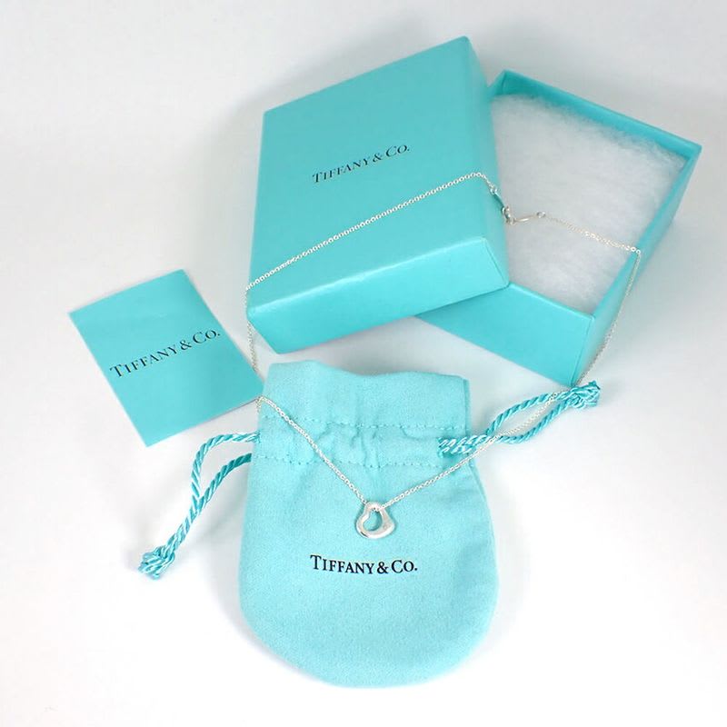 Tiffany & Co 925 Open Heart Pendant Necklace