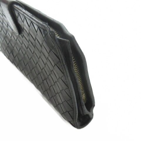 Bottega Veneta Long Wallet Middle Bifold Intrecciato Leather Coin Purse
