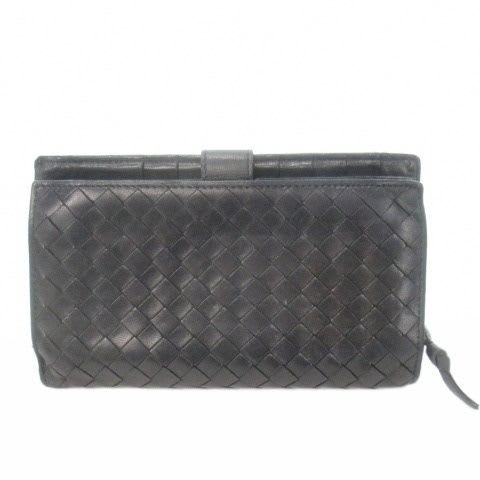 Bottega Veneta Long Wallet Middle Bifold Intrecciato Leather Coin Purse