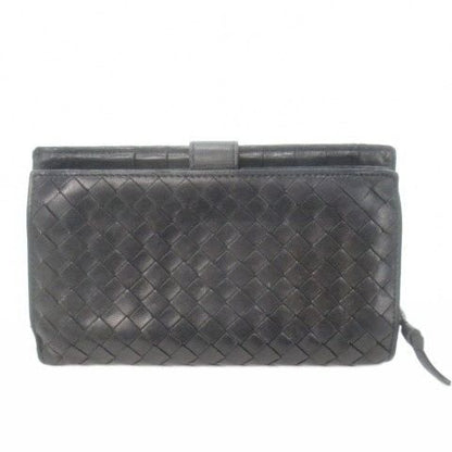 Bottega Veneta Long Wallet Middle Bifold Intrecciato Leather Coin Purse