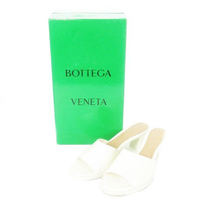 Bottega Veneta CHA Sandal Sandals Mule Middle Heel Leather 36 23 cm
