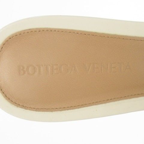 Bottega Veneta CHA Sandal Sandals Mule Leather 36.5 23.5 cm White CK26