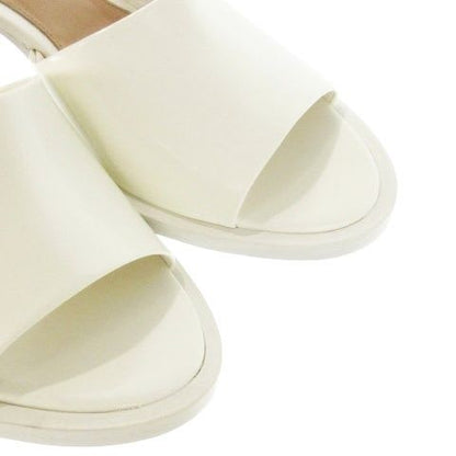 Bottega Veneta CHA Sandal Sandals Mule Leather 36.5 23.5 cm White CK26