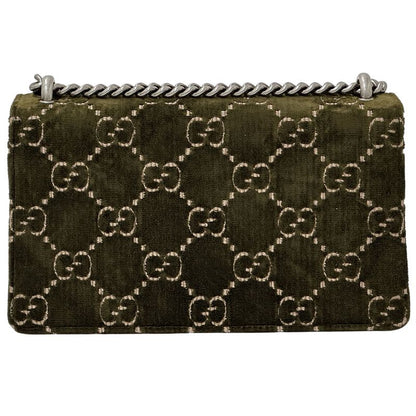 Gucci Bag Dionysus GG Suede Shoulder Leather Khaki