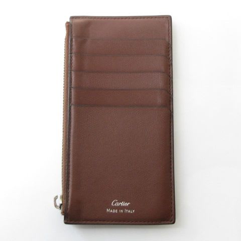 Cartier International Long Wallet Double C Logo Brown