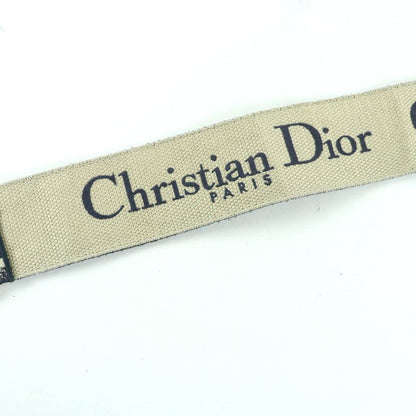 Christian Dior S8557 Cbte Canvas Leather Embroidery Shoulder Strap Navy