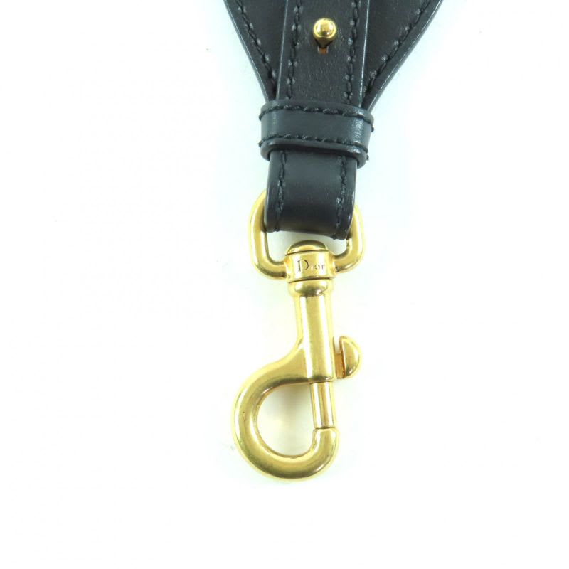Christian Dior S8557 Cbte Canvas Leather Embroidery Shoulder Strap Navy