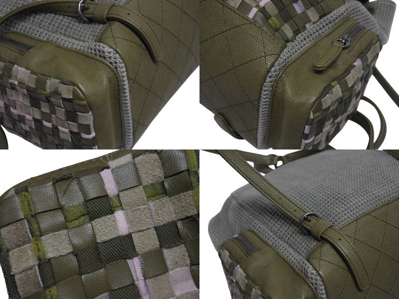 Chanel Backpack CC Logo Cuban Pocket Tweed Canvas Cruise Collection — view 7