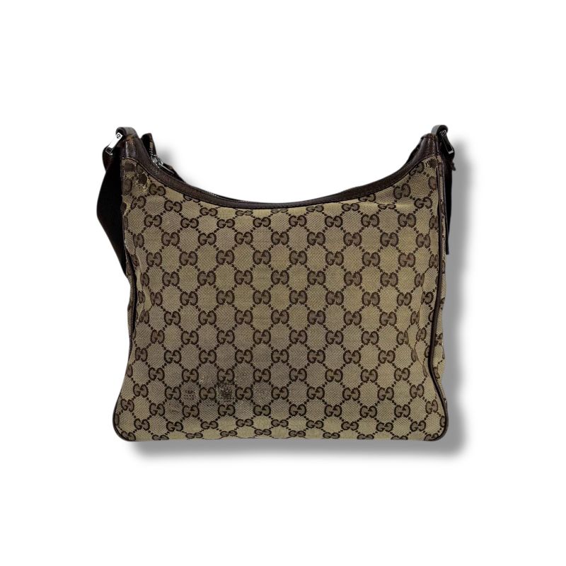 Gucci GG Canvas One Shoulder Bag 131211 Brown