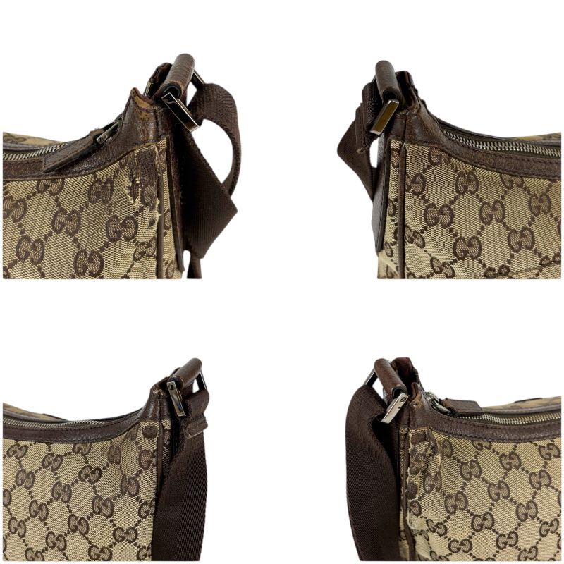 Gucci GG Canvas One Shoulder Bag 131211 Brown