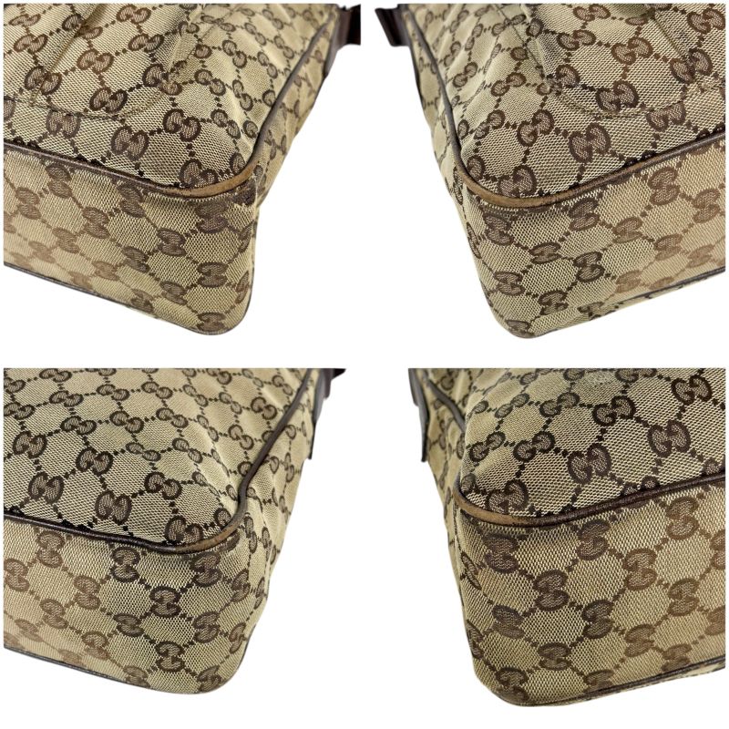 Gucci GG Canvas One Shoulder Bag 131211 Brown