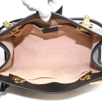 Gucci Padlock GG Small Bee Print Shoulder Bag Beige Women's