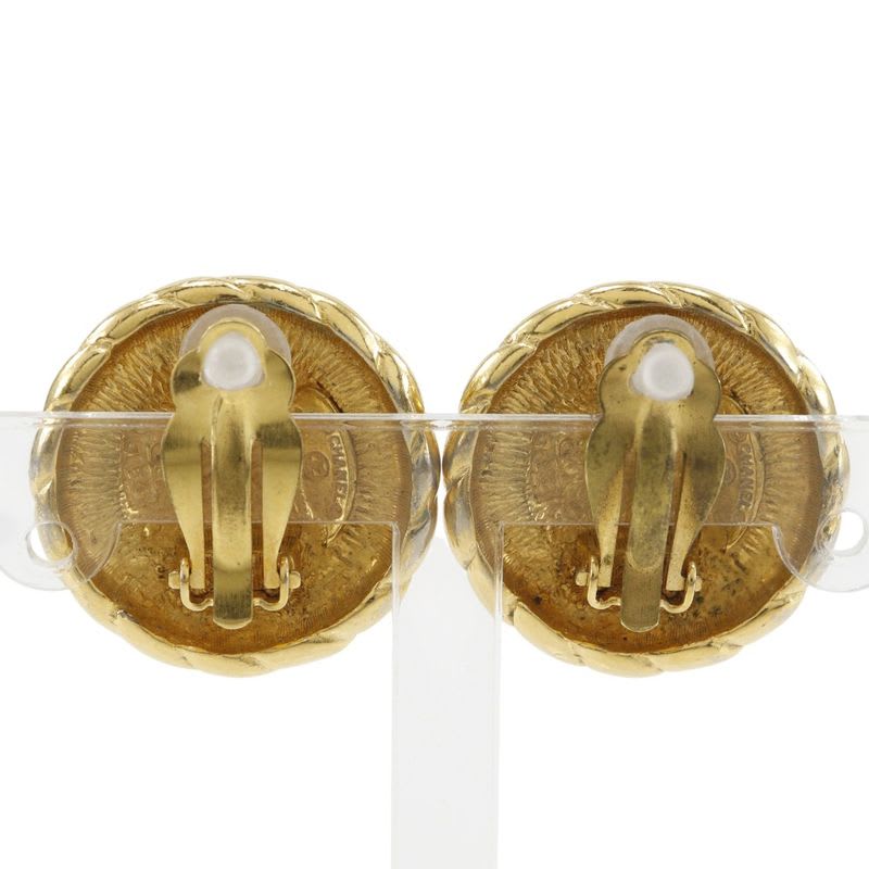 Chanel Coco Mark Vintage Gold Plated Ladies 22.8 g Earrings