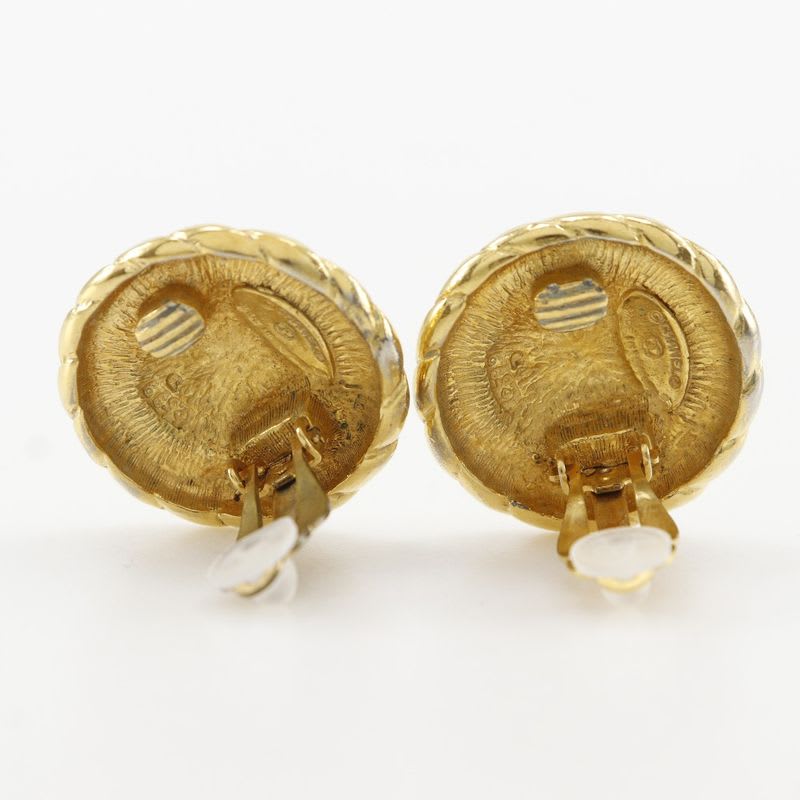 Chanel Coco Mark Vintage Gold Plated Ladies 22.8 g Earrings