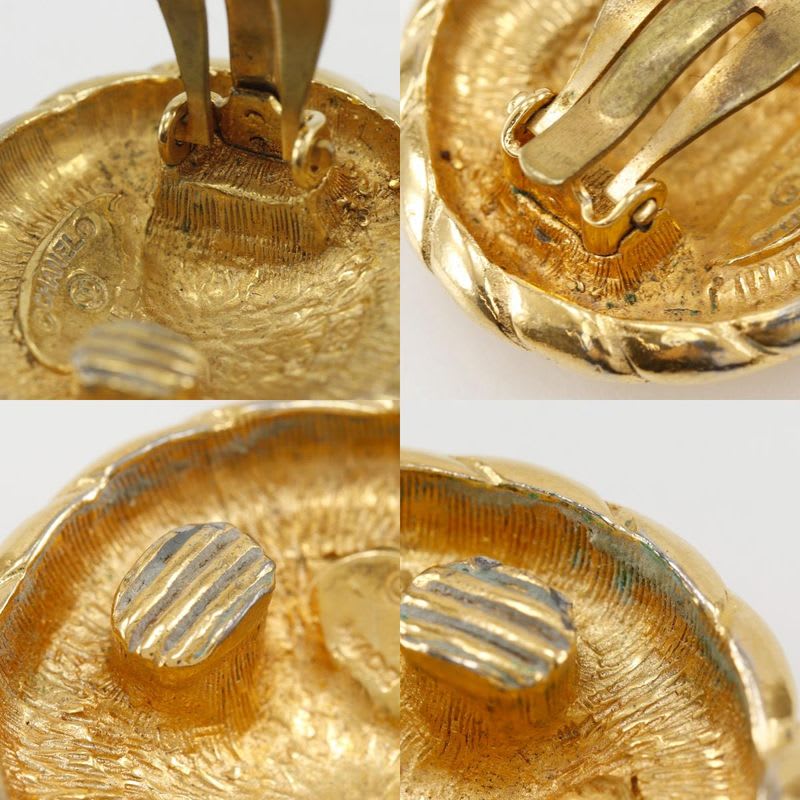 Chanel Coco Mark Vintage Gold Plated Ladies 22.8 g Earrings