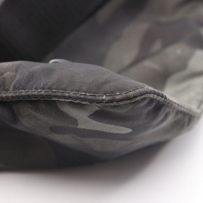 Prada Shoulder Bag Black Green Nylon Camouflage Shoulder Ladies