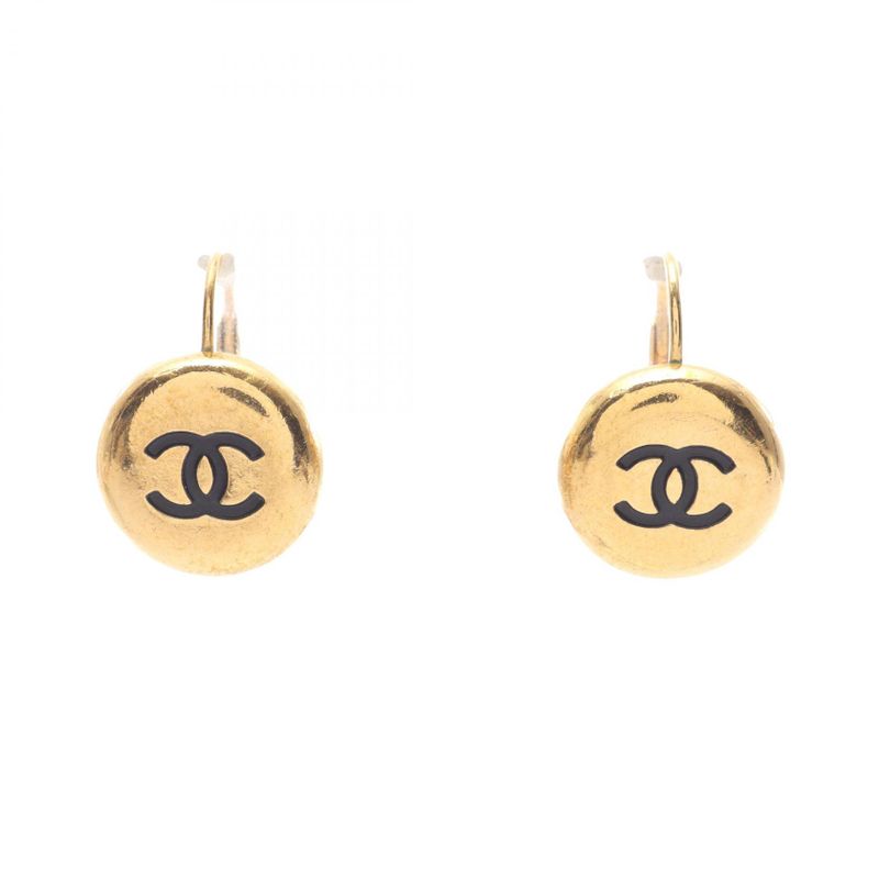 Chanel Earrings Cocomark GP (gold Plated) Earrings Women's Used B