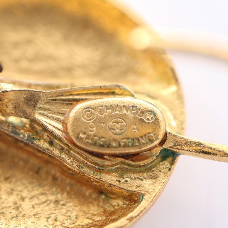 Chanel Earrings Cocomark GP (gold Plated) Earrings Women's Used B