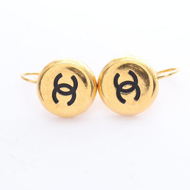 Chanel Earrings Cocomark GP (gold Plated) Earrings Women's Used B