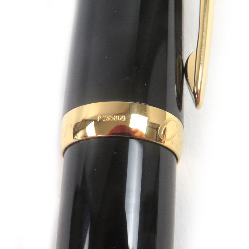 Cartier Roadster De Blue Gemstone Twist Ballpoint Pen Black Gold With