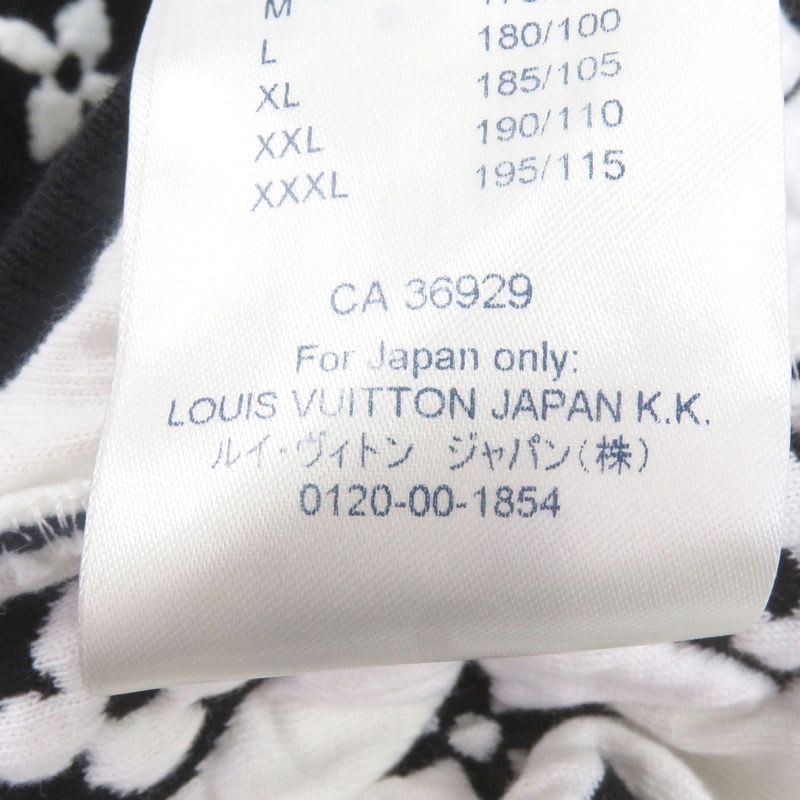 Louis Vuitton 20 SS Monogram Jacquard Crew Neck Sweatshirt Black White XS