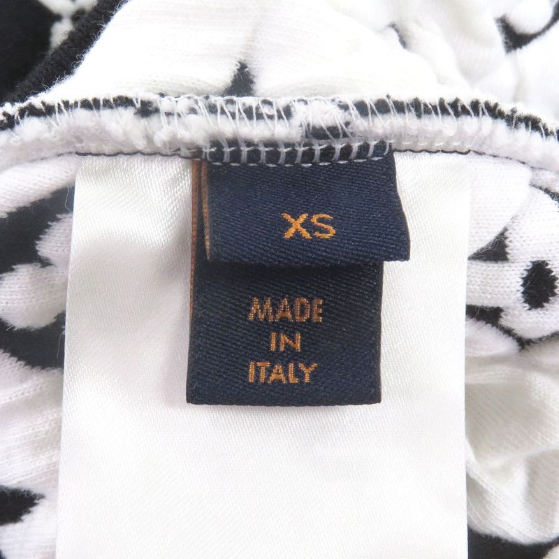 Louis Vuitton 20 SS Monogram Jacquard Crew Neck Sweatshirt Black White XS