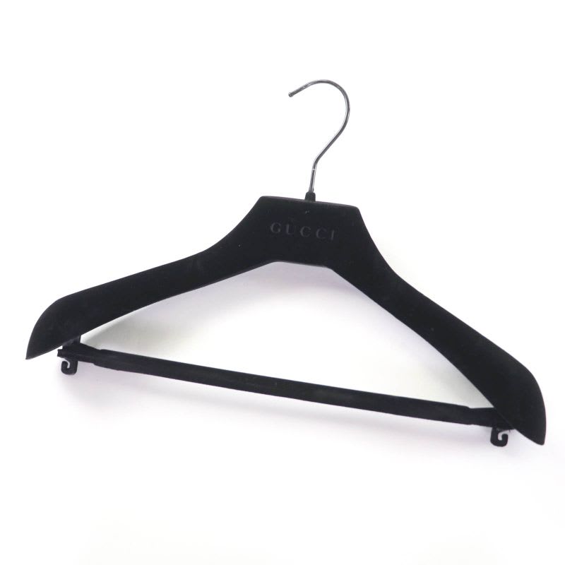 Gucci Wool Logo Button Long Coat Black 38 With Hanger