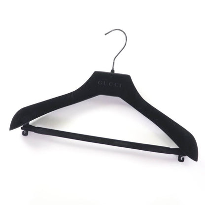 Gucci Wool Logo Button Long Coat Black 38 With Hanger