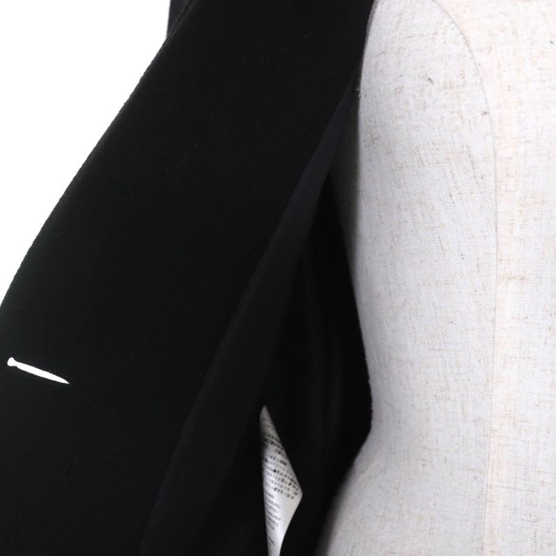 Gucci Wool Logo Button Long Coat Black 38 With Hanger
