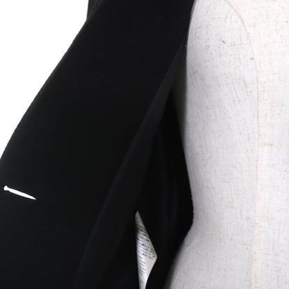 Gucci Wool Logo Button Long Coat Black 38 With Hanger