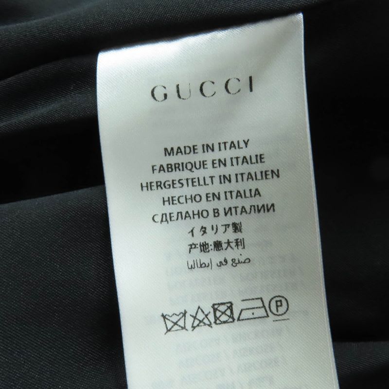 Gucci Wool Logo Button Long Coat Black 38 With Hanger