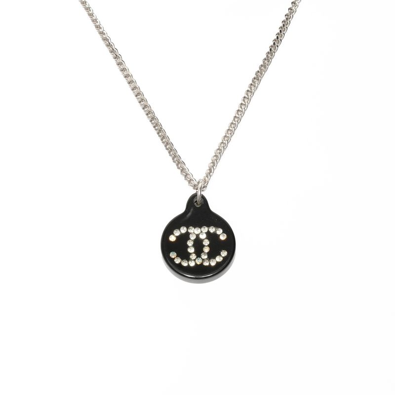 Chanel Necklace CC Logo Black Circle