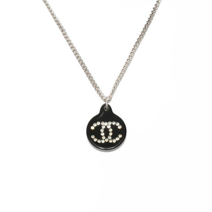 Chanel Necklace CC Logo Black Circle